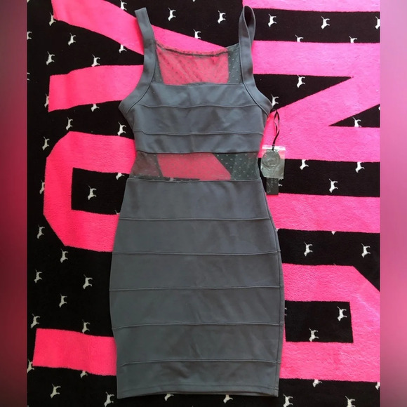 Sheer Mesh low back mini dress size small - Picture 16 of 16